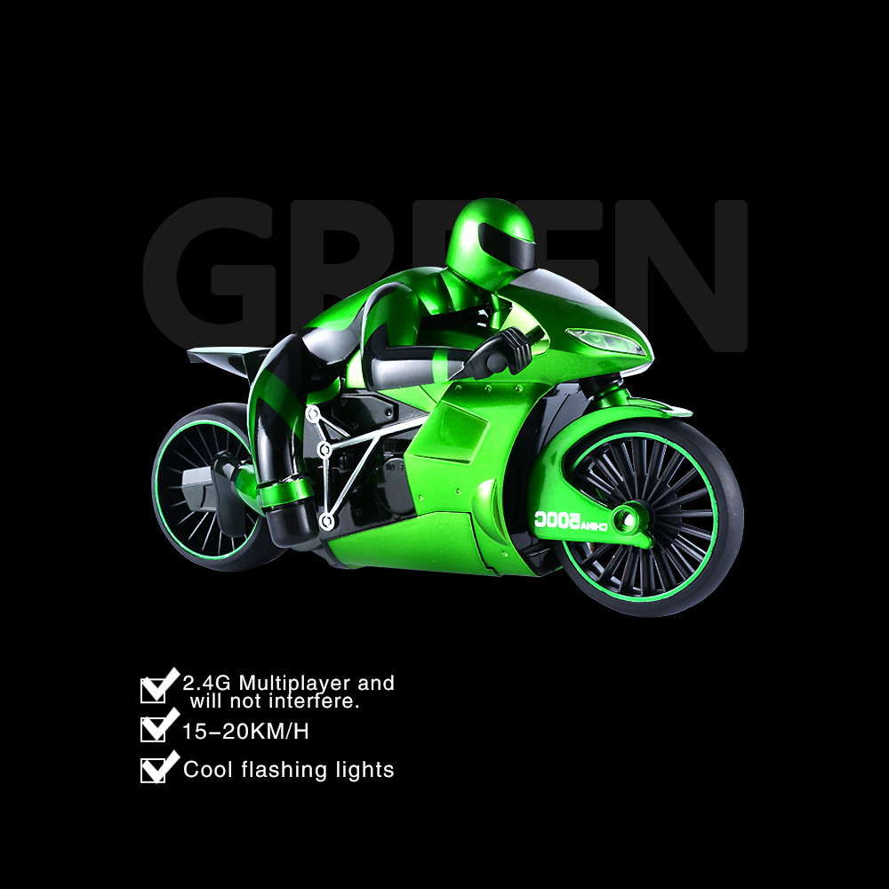 CSRC-22 2.4G 1:16 Drift RC Motorcycle with LED Light RTR - Red