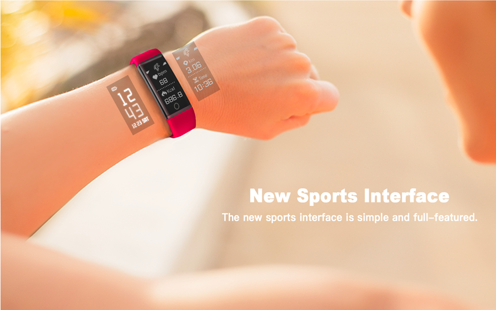 Lenovo HX03W Bluetooth 4.2 Smart Bracelet IP68 Heart Rate Moniter Pedometer Fitness Tracker For Android iOS - Blue