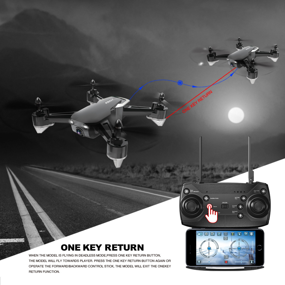 FQ777 FQ40 WiFi FPV RC Quadcopter with 2MP HD Camera Altitude Hold Headless Mode RTF - Black