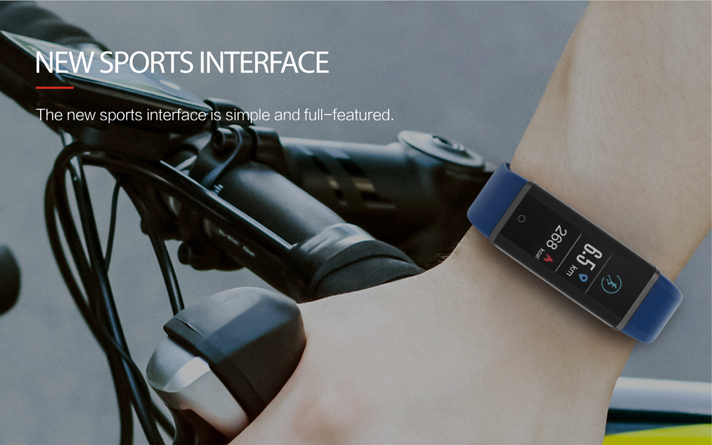 Lenovo HX03F Bluetooth 4.2 Smart Bracelet 0.96" Color Screen IP68 Heart Rate Moniter Pedometer Fitness Tracker For Android iOS - Black