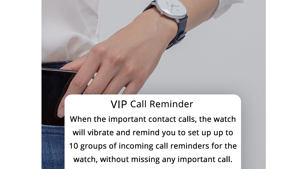 Xiaomi Mijia Quartz Smartwatch 3ATM Water Resistant Pedometer Stainless Steel Case Intelligent Vibration - Gray
