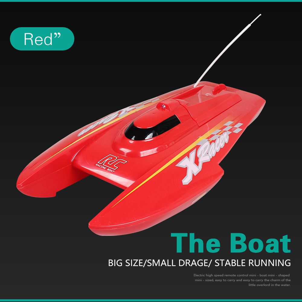 ShenQiWei CT3352 27Mhz 4CH Double Propeller RC Racing Boat - Red