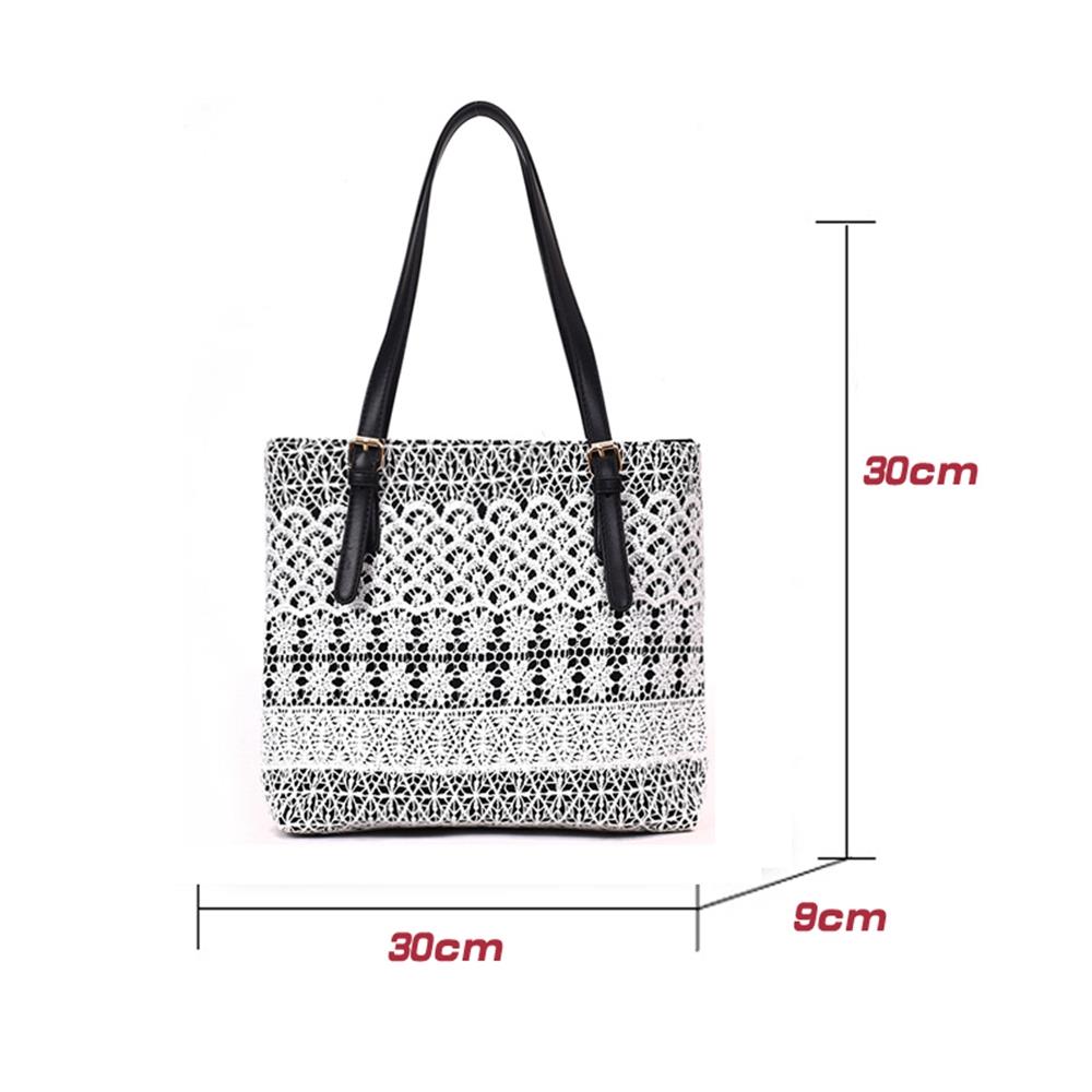 Fashion Tote Satchel Bag PU Leather Bag Women's Handbag-White
