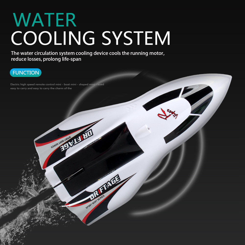 ShenQiWei CT3352 27Mhz 4CH Double Propeller RC Racing Boat - Red