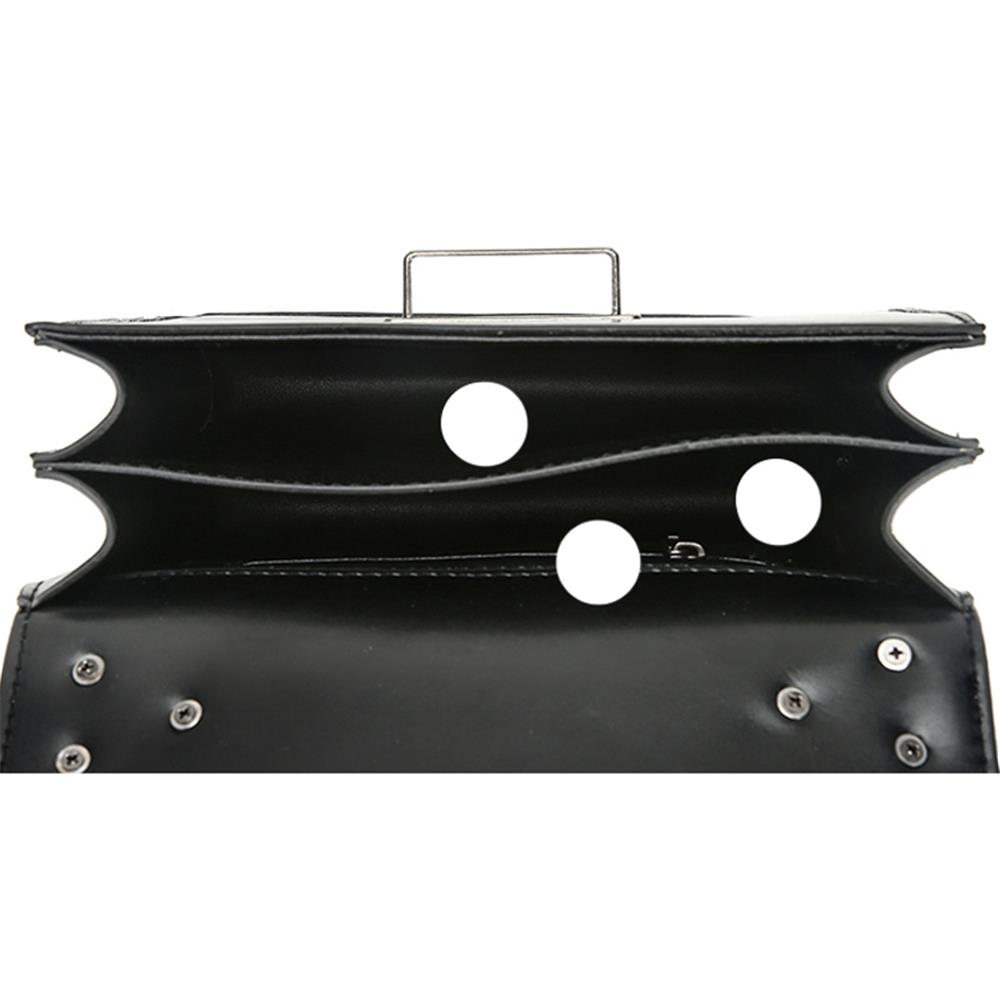Trendy Women Shoulder Messenger Clutches Bag Leather Bag Female Crossbody Bag--Black