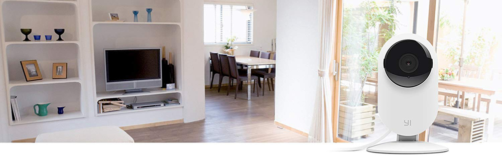 2 PCS YI Home Camera HD 720p Xiaoyi Smart WiFi IP Camera Night Vision/ Motion Detection/ Video Monitor IP/ Network Surveillance/ Home security - White