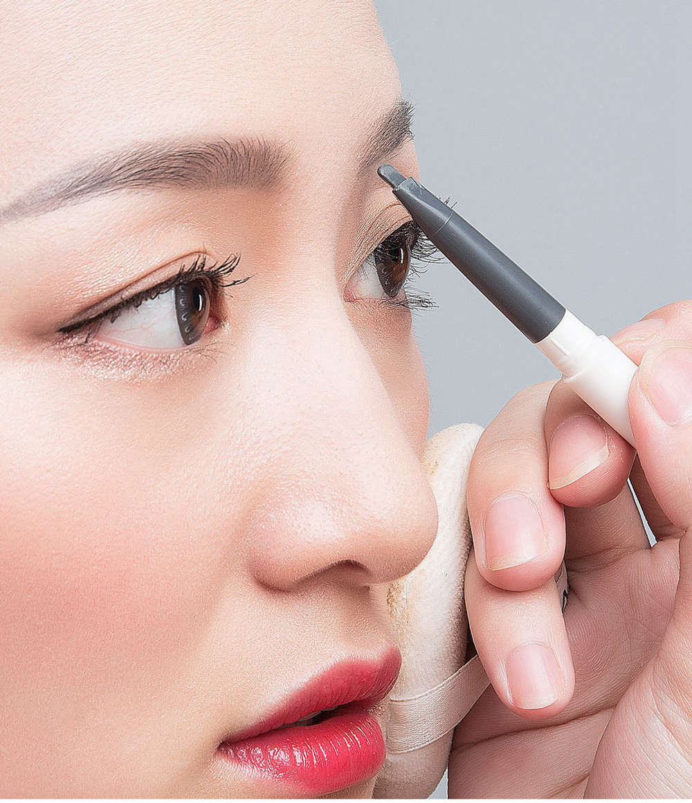 Mijia DEZONE Eyebrow Pencil with Brow Brush Water Resistant Delicate Long-lasting Natural Color - Dark Grey