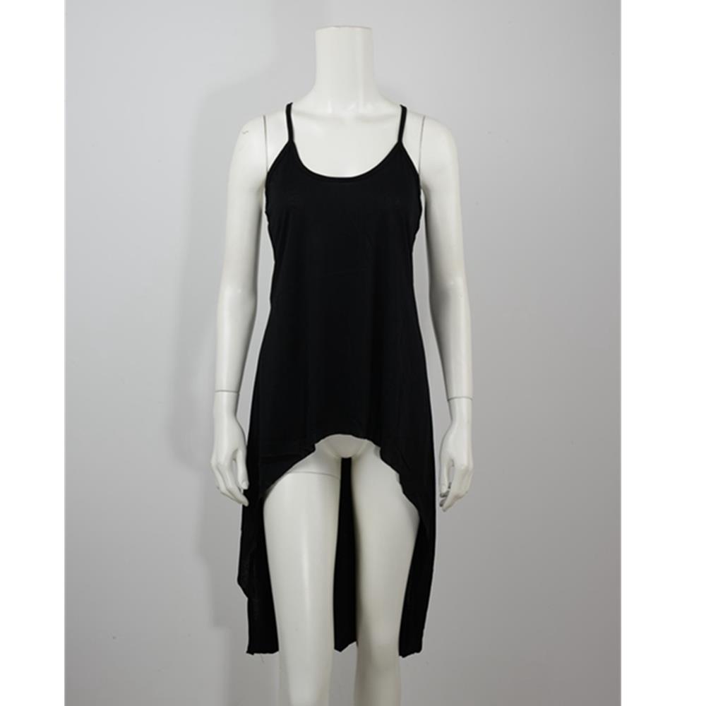 Women Sexy Sleeveless Fashion Cotton Casual Comfortable Dress Size S - Black
