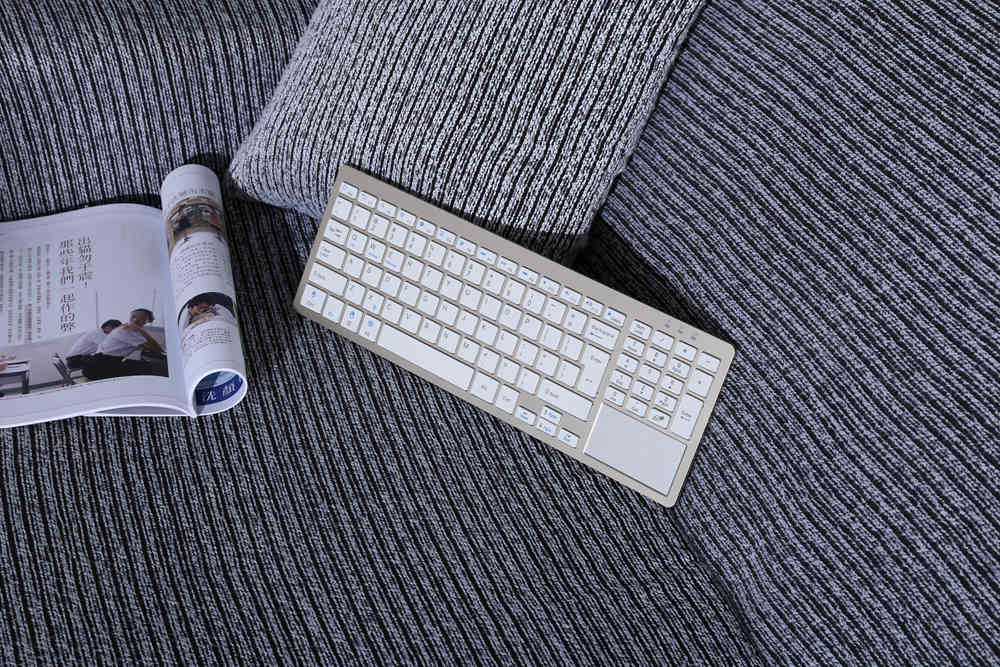 IPazzPort KP-810-55BT English Mini Wireless Bluetooth Full Keyboard for Windows/Mac /Android / iOS-Gold