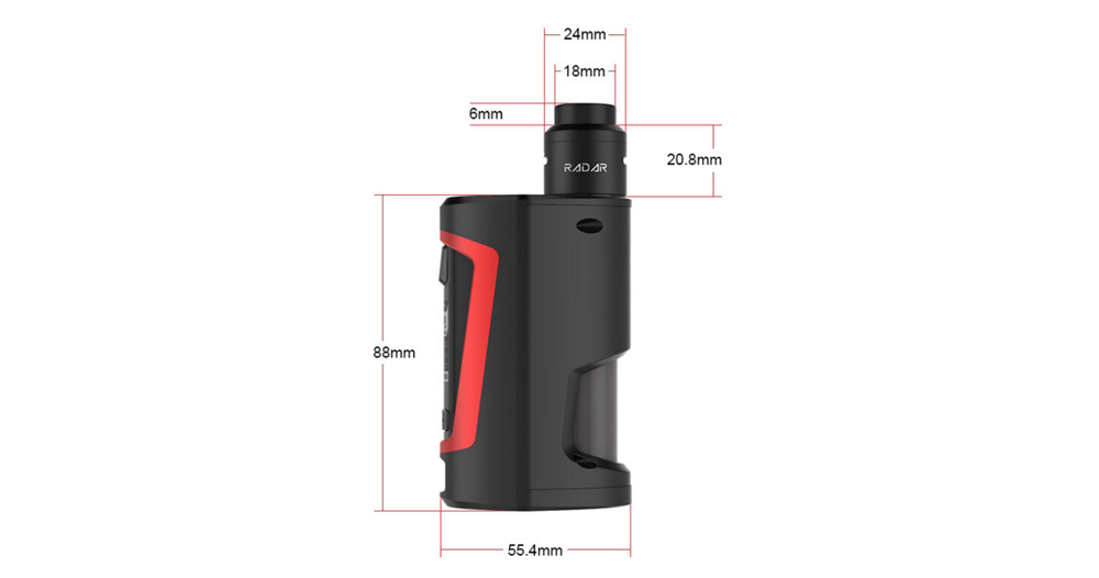 Geekvape Electronic Smoke Cigarette Gbox Squonk 200W Mod Kit with Radar RDA Atomizer - Wine Red