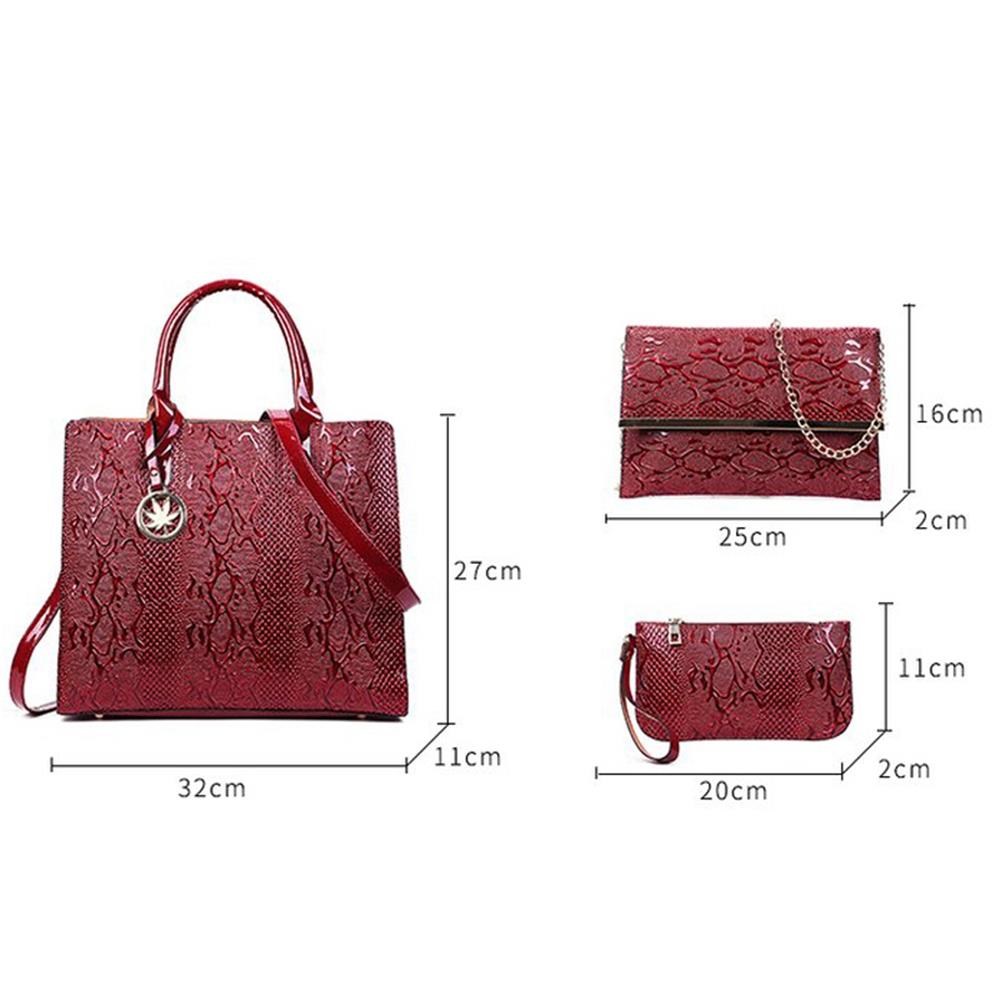 Fashion Toet Purse Satchel Bag PU Leather Women's Handbags - Blue