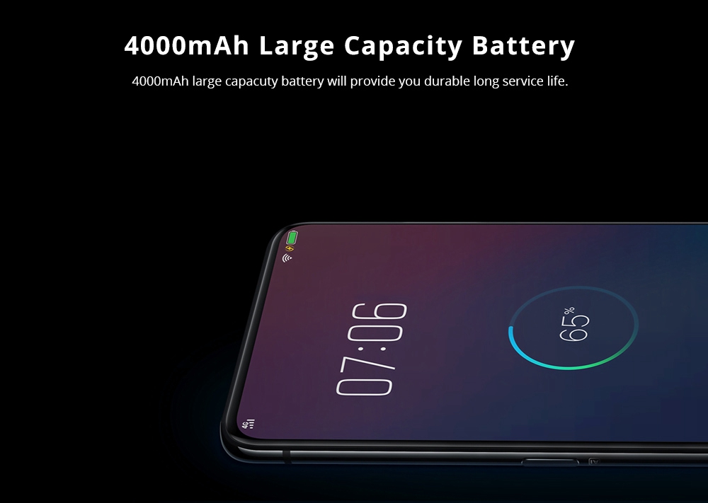 Vivo Nex 6.59 Inch 4G LTE Smartphone In-Display Fingerprint Ultra FullView Screen Snapdragon 710 6GB 128GB 12.0MP+5.0MP Dual Rear Cameras Android 8.1 Type-C Touch ID Fast Charge - Black