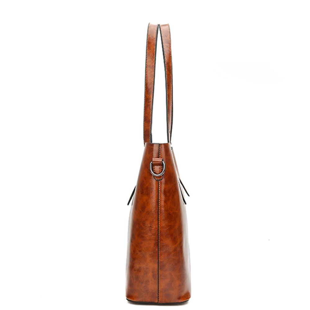 Fashion Toet Purse Satchel Bag PU Leather Women's Handbags Black