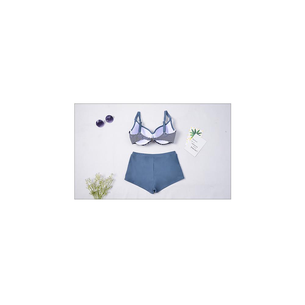 Women Sexy Fashion Comfortable Swimwear Big Size Swimsuit Plus Size 3XL - Grey