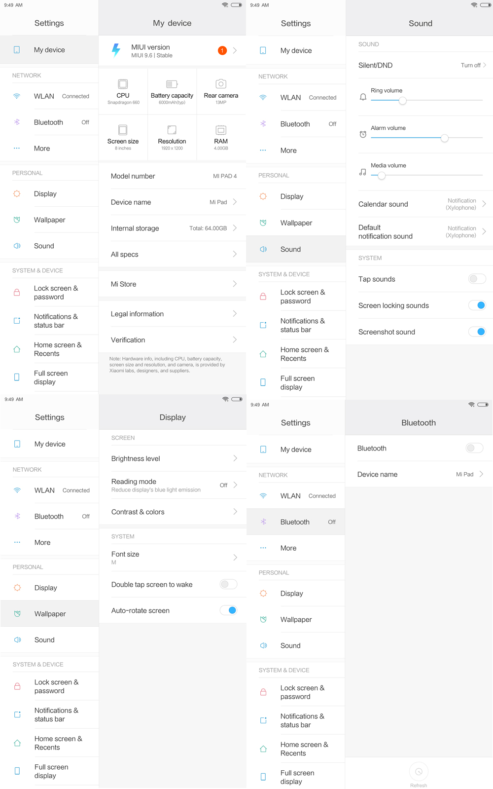 Xiaomi Mi Pad 4 WiFi + 4G LTE 8.0 Inch 1920*1200 16:10 FHD Screen Qualcomm Snapdragon 660 4GB + 64GB 13MP Rear Camera 6000mAh MIUI 9 - Gold