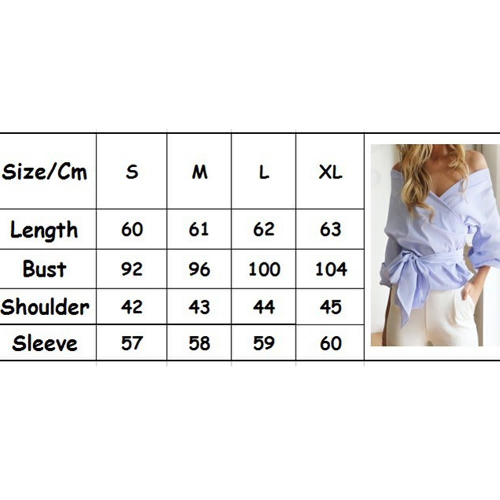 Women Sexy Strapless V-neck Cross Straps Blouse Shirt Women Summer Autumn Clothing Size M - White