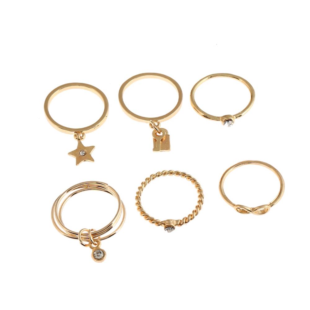Fashion Beautiful Stylish Women's Jewelry Ring - Gold