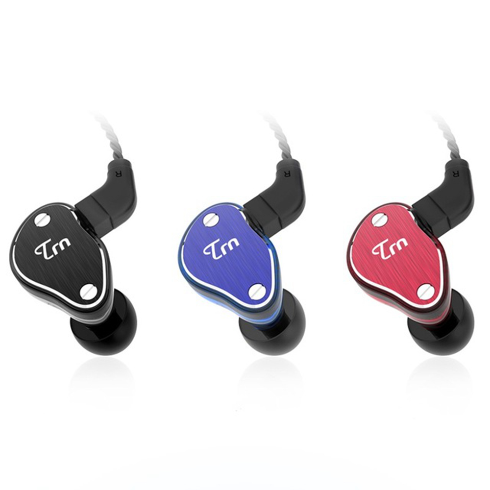 TRN V60 2DD+BA Hybrid In-ear Sports Earphone HIFI Triple Driver Monitor Headset with 2PIN Cable - Black