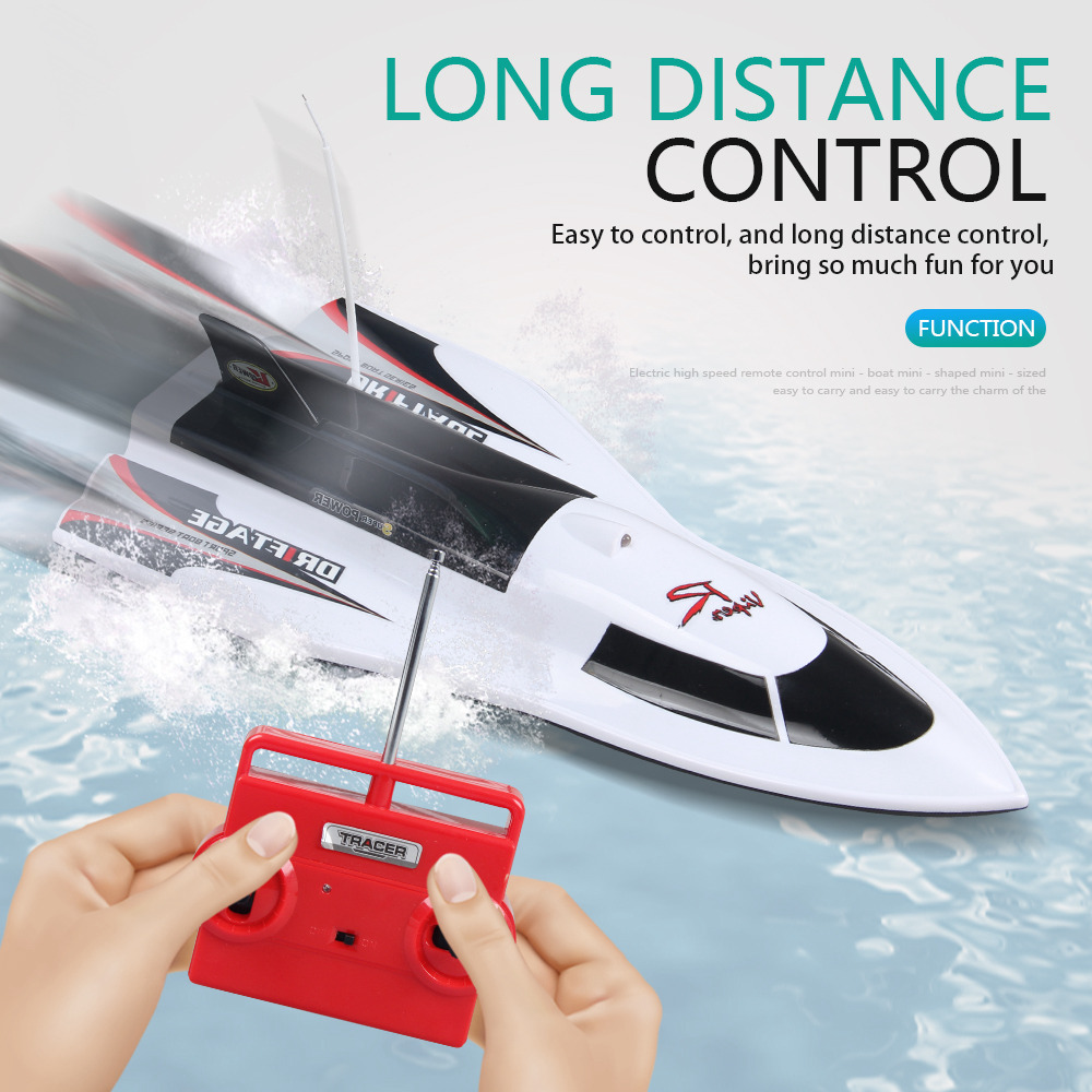 ShenQiWei CT3352 27Mhz 4CH Double Propeller RC Racing Boat - Red