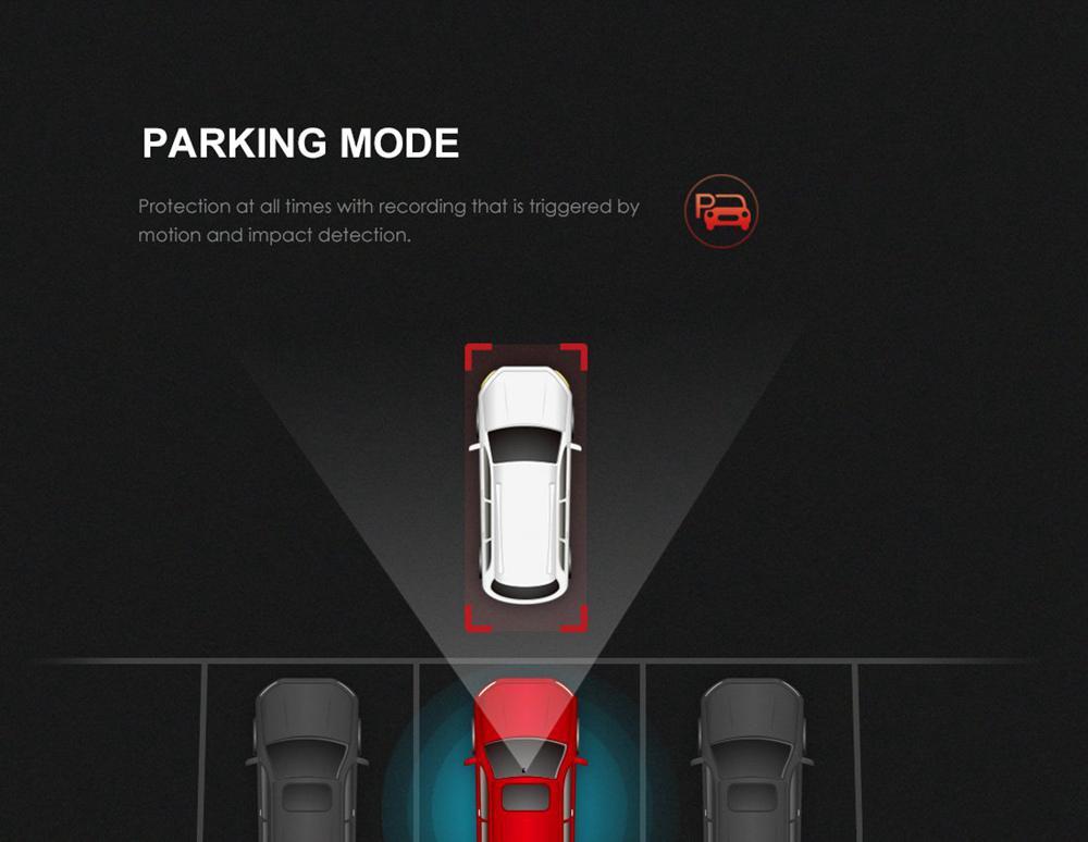 VIOFO A129 2.0 Inch HD LCD Display Dashcam Car DVR Dual Channel Dual Band Built-in WiFi 140 Degree Wide Angle Night Vision With GPS - Black