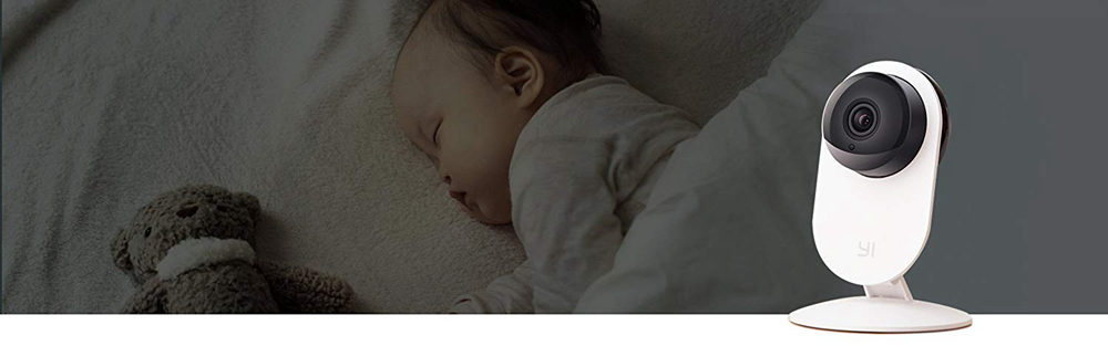 2 PCS YI Home Camera HD 720p Xiaoyi Smart WiFi IP Camera Night Vision/ Motion Detection/ Video Monitor IP/ Network Surveillance/ Home security - White