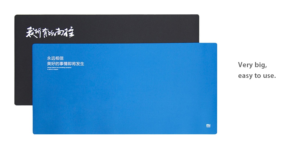 Original Xiaomi 800 x 400mm Mouse Pad Water-Resistant With Non-Slip Rubber Base For Keyboard And Mouse - Black