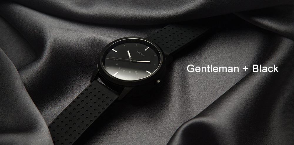 Lenovo Watch 9 Quartz Smartwatch 5ATM Water Resistant Bluetooth 5.0 Heart Rate Monitor Message Reminder - Black