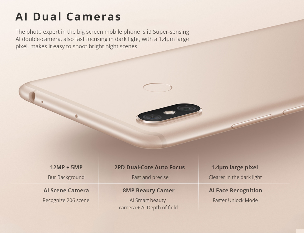 Xiaomi Mi Max 3 6.9 Inch 4G LTE Smartphone Snapdragon 636 6GB 128GB 12.0MP+5.0MP Dual Rear Cameras Android 8.1 5500mAh Type-C OTG Touch ID - Blue