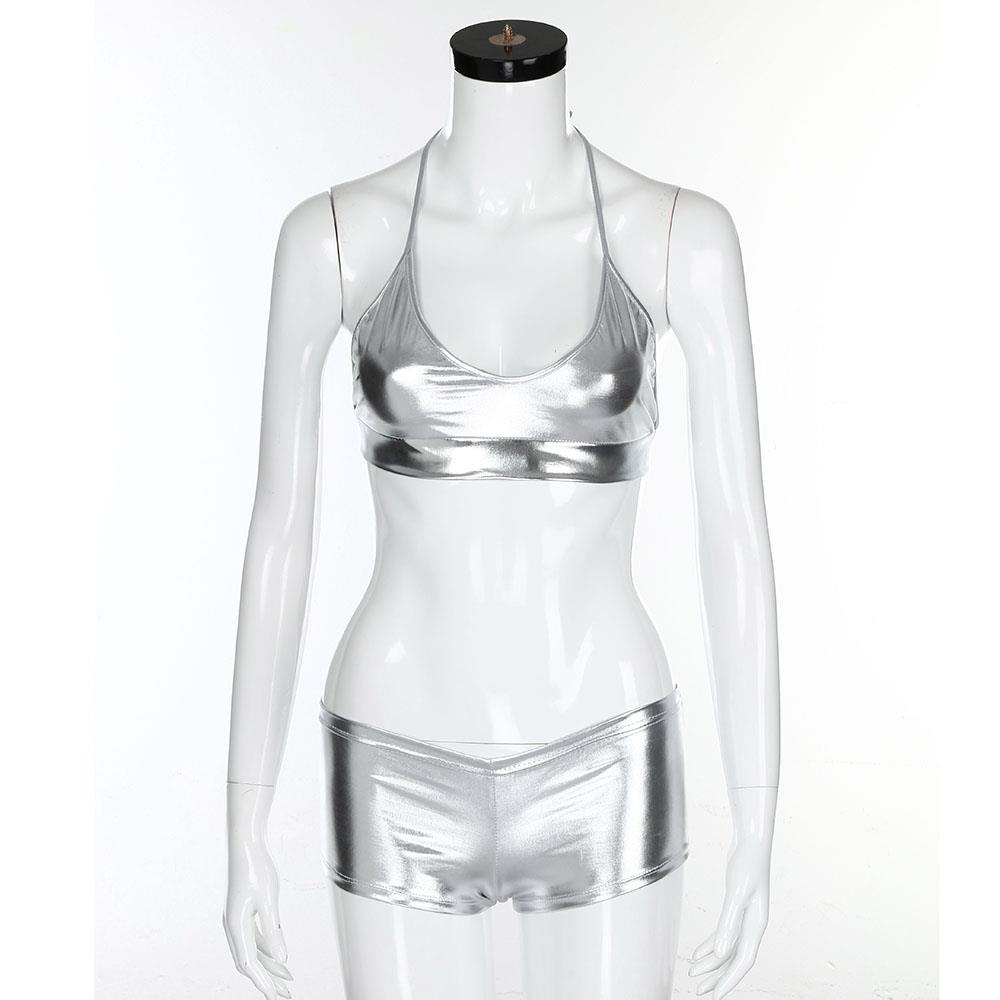 Women Sexy Fashion Comfortable Lingerie Sexy Erotic Underwear Pajamas Bathing Suits Size XXL - Silver