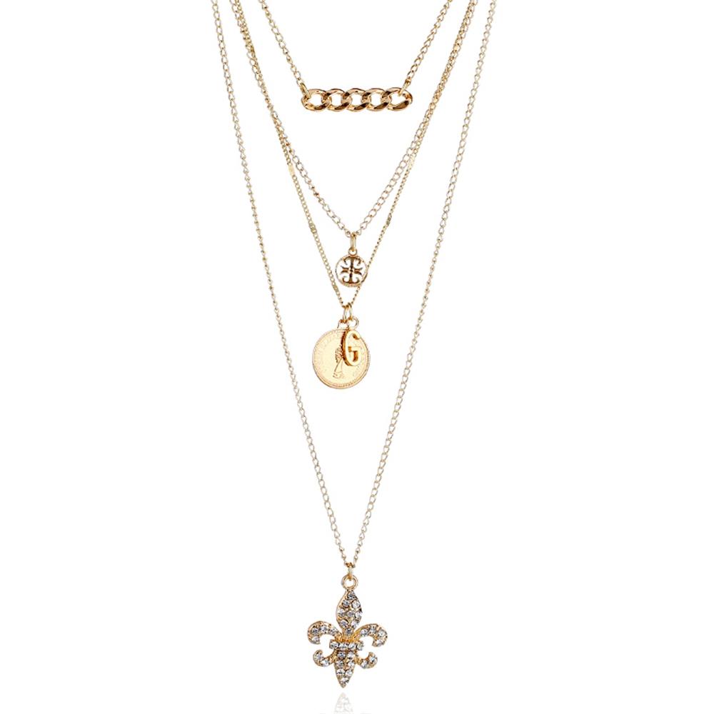 Fashion Beautiful Stylish Jewelry Women's Necklace - Gold