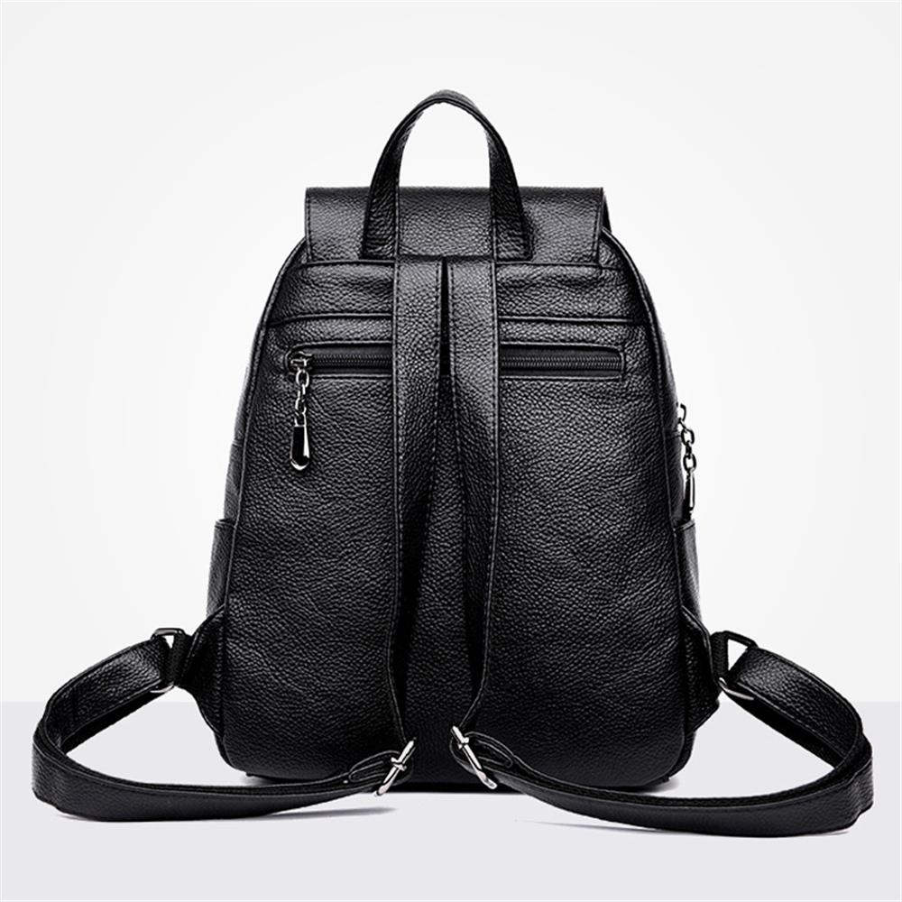 Fashion Women Backpack for Teenage Girls Female School Shoulder Bag Casual Rucksack Travel Daypack-Red