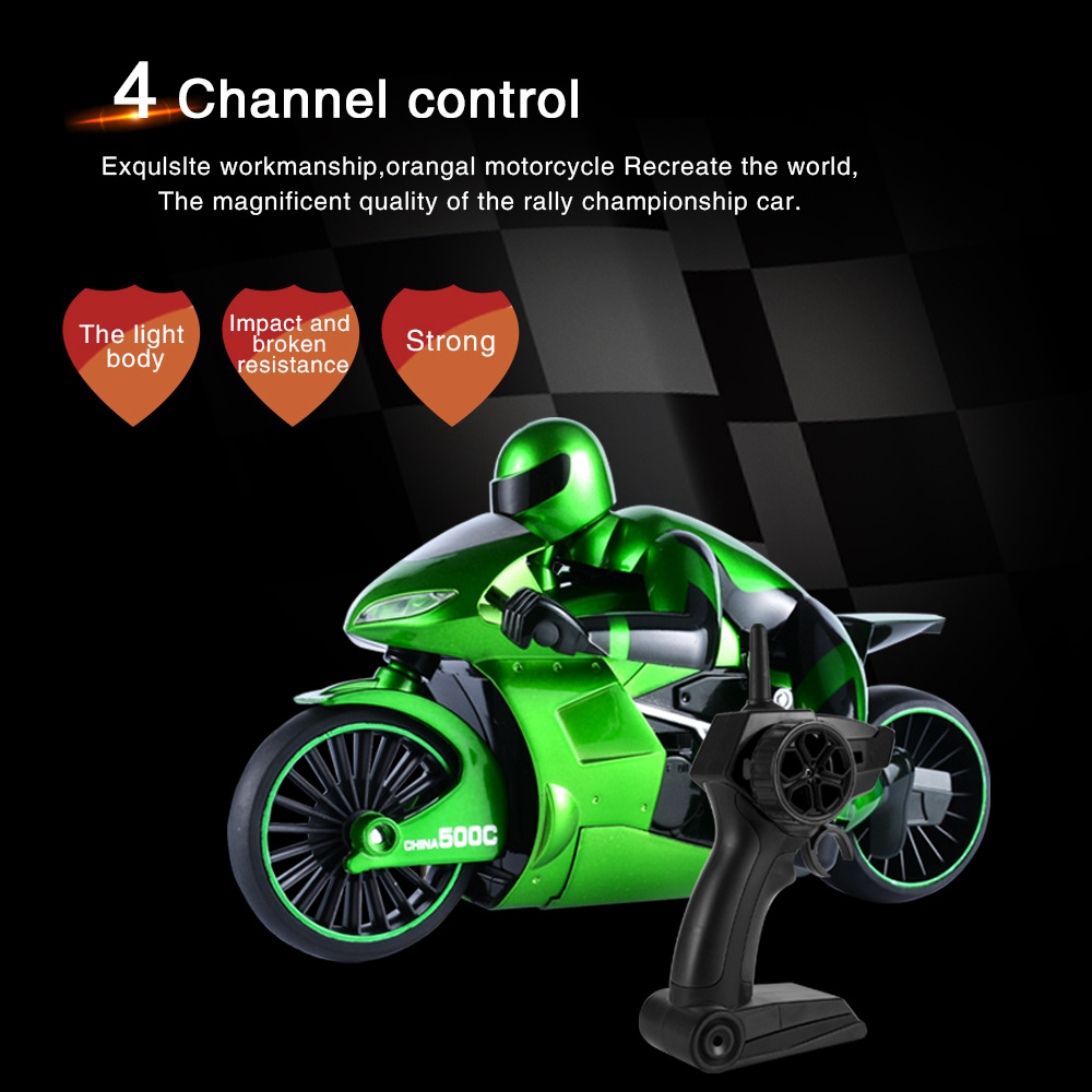 CSRC-22 2.4G 1:16 Drift RC Motorcycle with LED Light RTR - Red