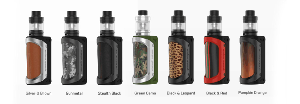 GeekVape Electronic Smoke Cigarette Aegis 100W Mod Kit with Shield Tank - Silver+Brown