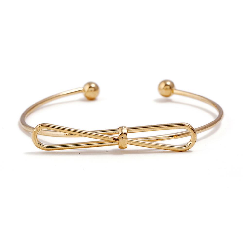 Women's Fashion Beautiful Stylish Simple Style Arrow Bow Hand Jewelry Bracelet Three-piece Suit - Gold