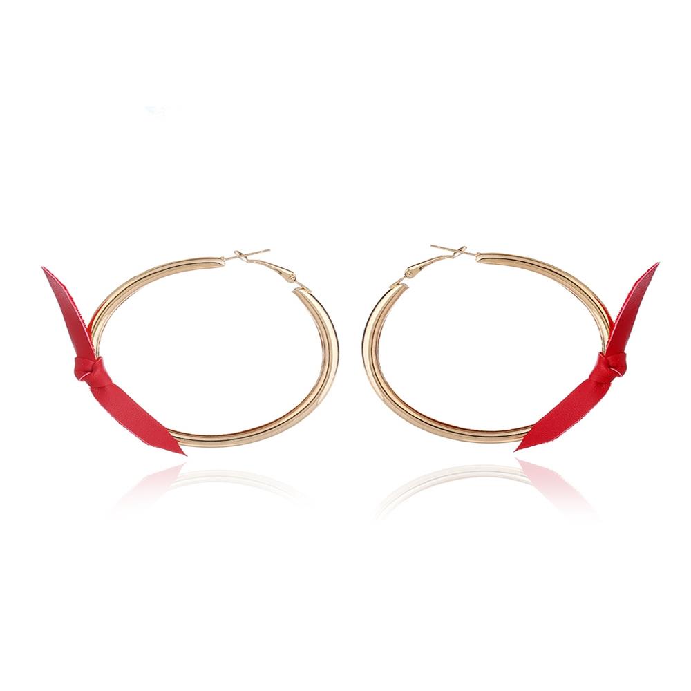 Women's Fashion Beautiful Stylish Jewelry Earrings Vintage Palace Big Ring Earrings Set - Gold