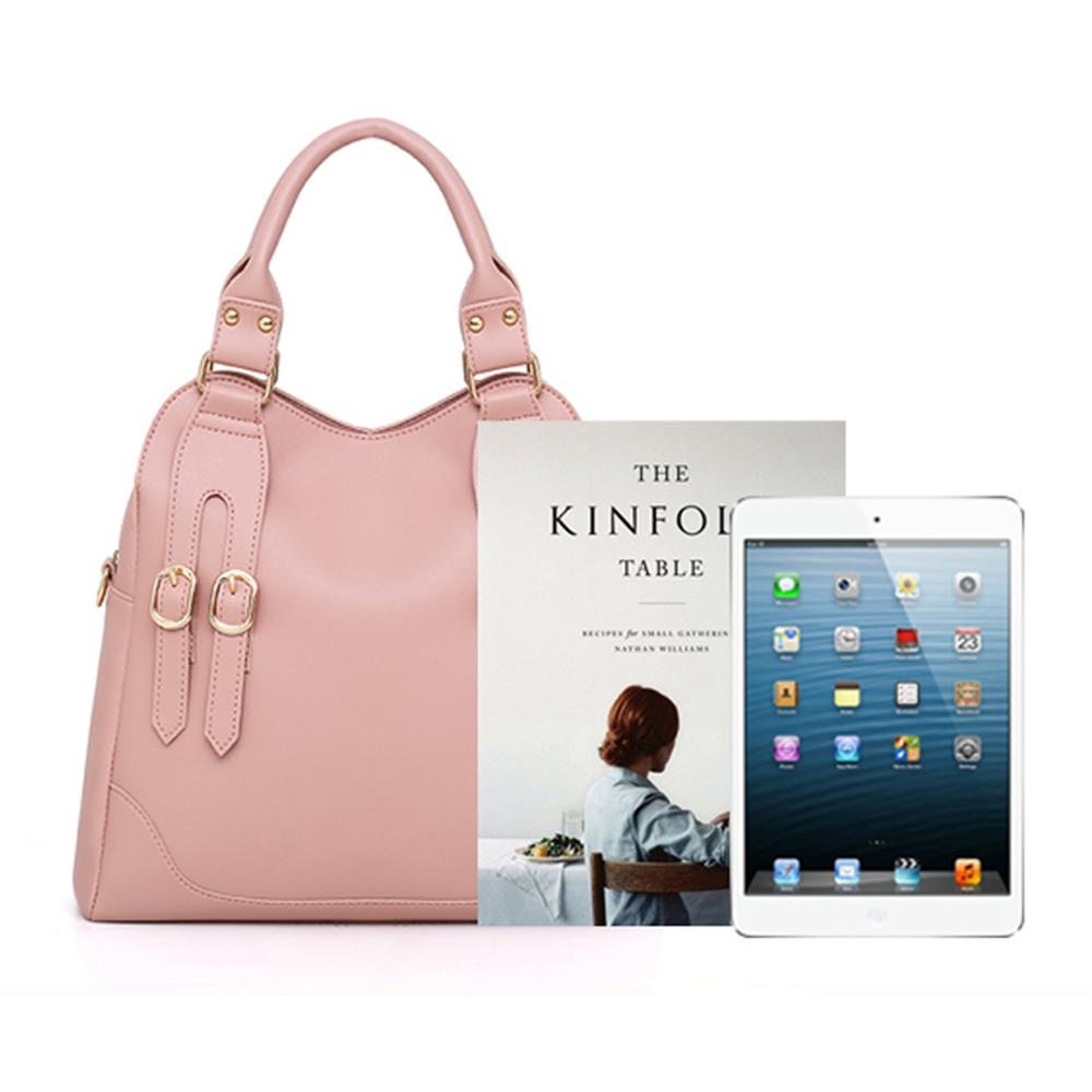 Fashion Toet Purse Satchel Bag PU Leather Women's Handbags - Brown
