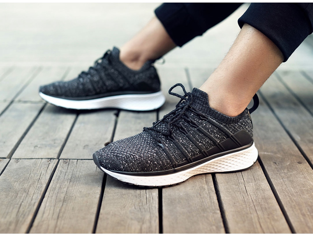 Xiaomi Mijia Sneakers 2 One Piece High Elastic Knitted Upper Fishbone Bionic Structure - White / Size 36 (Woman)