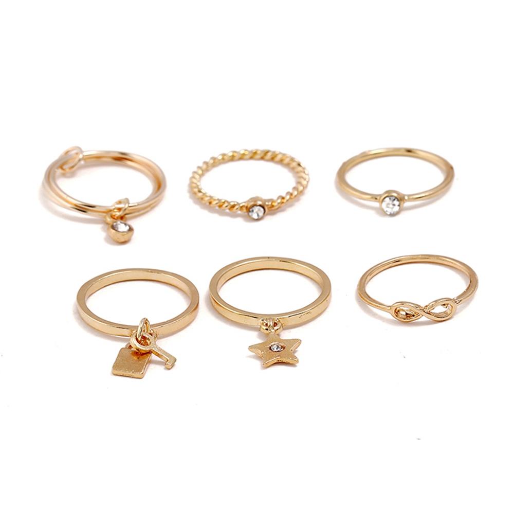 Fashion Beautiful Stylish Women's Jewelry Ring - Gold