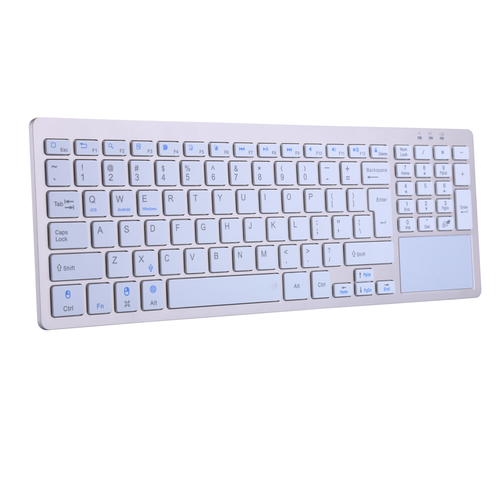 IPazzPort KP-810-55BT English Mini Wireless Bluetooth Full Keyboard for Windows/Mac /Android / iOS-Gold