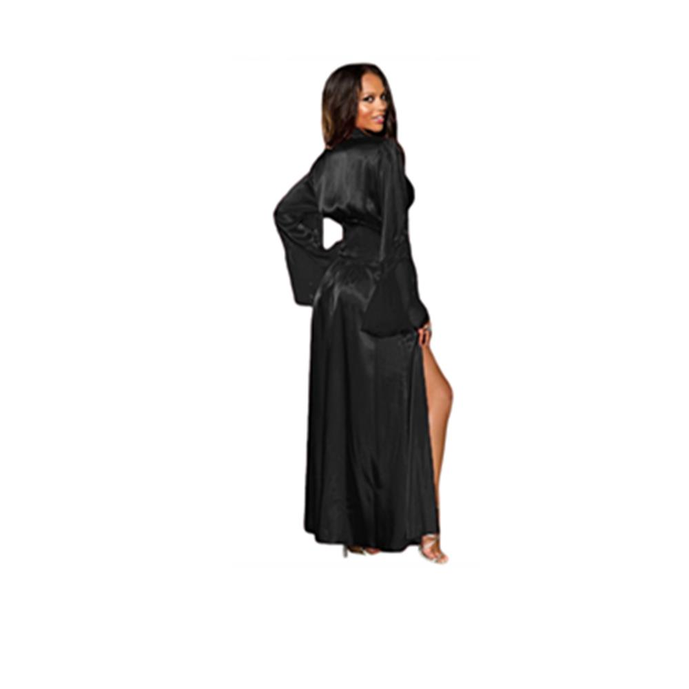 Women Sexy Fashion Comfortable Lingerie Sexy Underwear Pajamas Robe Size S-Black