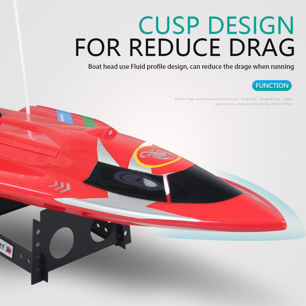 ShenQiWei CT3352 27Mhz 4CH Double Propeller RC Racing Boat - Red