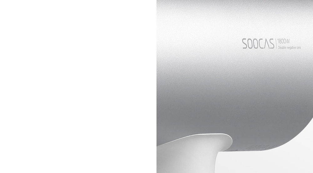 Xiaomi SOOCAS Anion Hair Dryer 1800W 3 Modes Aluminum Alloy Body - White