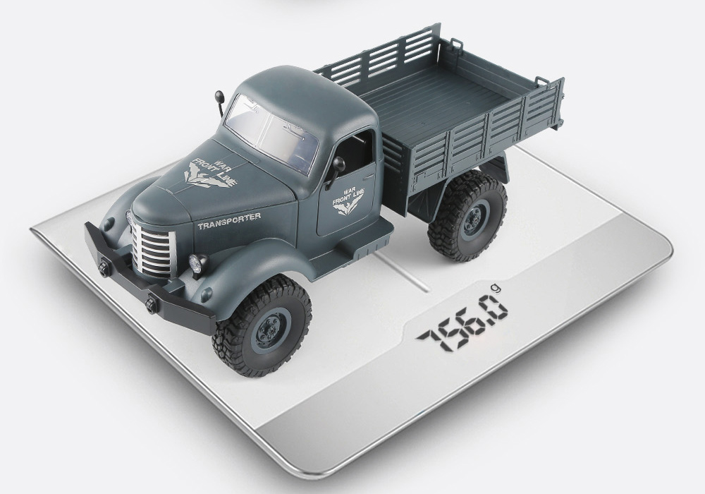 JJRC Q60 Transporter RC Car 2.4G 1:16 6WD Brushed Off-road Military Truck RTR - Army Green