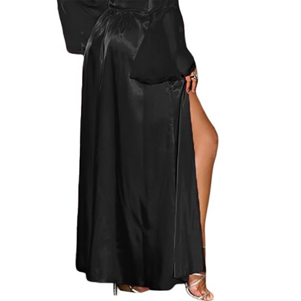 Women Sexy Fashion Comfortable Lingerie Sexy Underwear Pajamas Robe Size S-Black