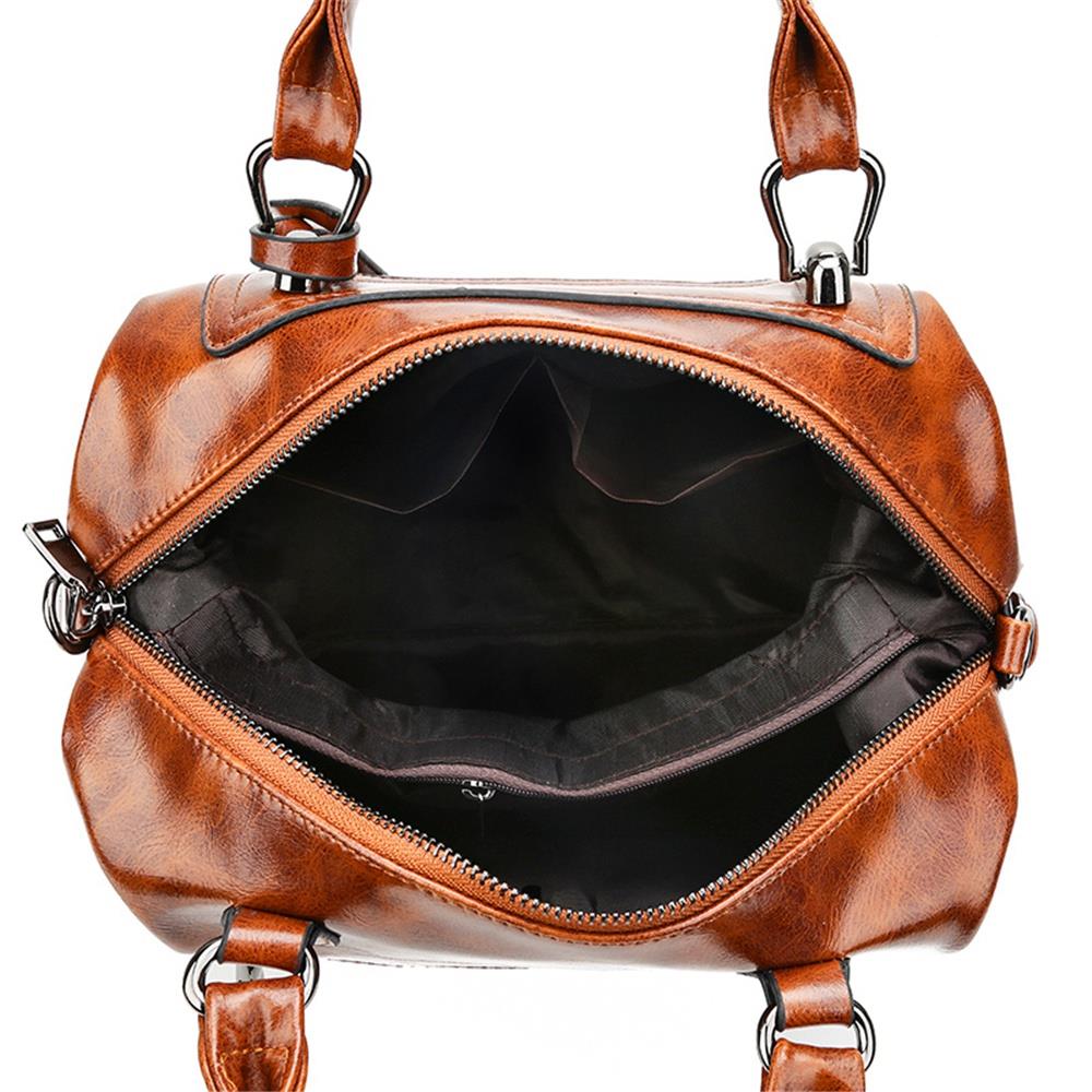 Fashion Tote Purse Satchel Bag PU Leather Bag Women's Handbag-Red