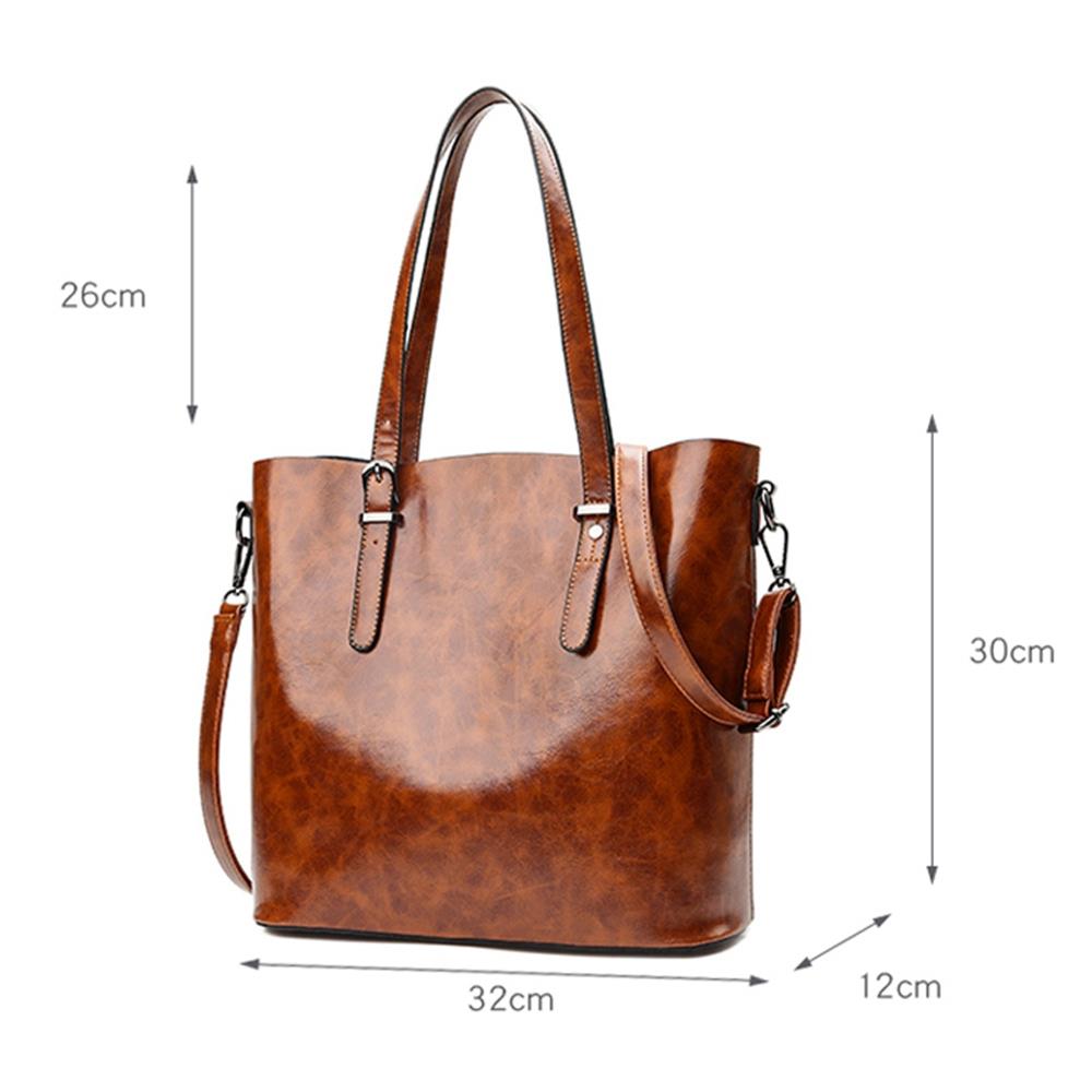 Fashion Toet Purse Satchel Bag PU Leather Women's Handbags Black