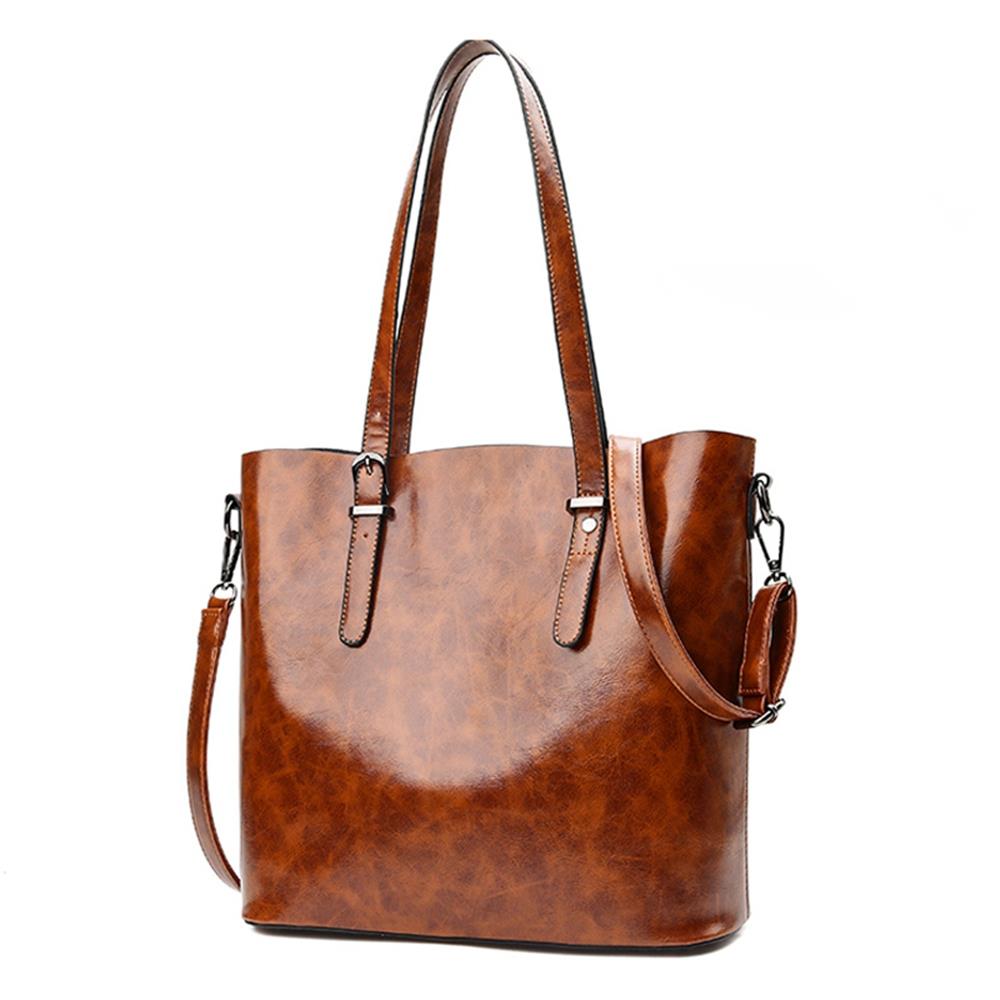 Fashion Toet Purse Satchel Bag PU Leather Women's Handbags Black