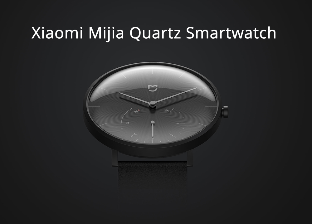 Xiaomi Mijia Quartz Smartwatch 3ATM Water Resistant Pedometer Stainless Steel Case Intelligent Vibration - Gray