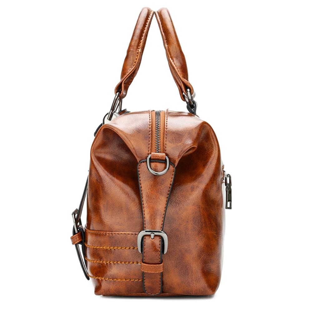Fashion Tote Purse Satchel Bag PU Leather Bag Women's Handbag-Red