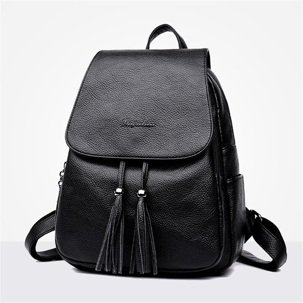 Fashion Women Backpack for Teenage Girls Female School Shoulder Bag Casual Rucksack Travel Daypack-Red